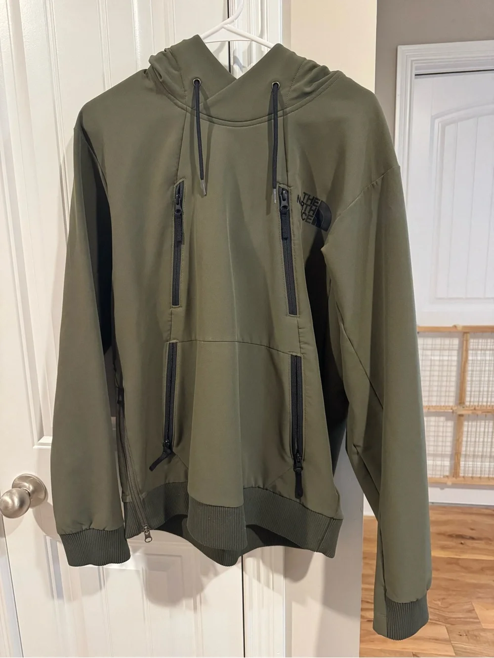 The North Face Men’s Olive Green Hooded Softshell Jacket